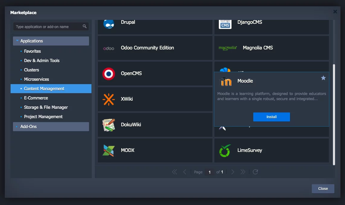 Installer moodle